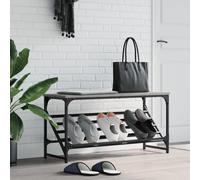 Shoe Rack Grey Sonoma 90x30x45 cm Engineered Wood Berkfield Home Grey One Size