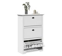 Shoe Rack Honey Brown Engineered Wood 80x35x118cm Modern With Drawer for Hallway
