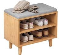 Shoe Rack,Narrow Storage Bench Cabinet With Seat Small Unit Organizer 2-layer Cabinet,Shoe At The Entrance,Storage For Entryway Space(Size:42cm,Color:With legs)