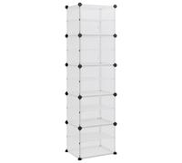 Shoe Rack PP Home Organiser Storage Shelf Black/Transparent Multi Sizes vidaXL