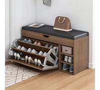 shoe rack Shoe bench storage shelf 3 levels shoe cabinet with seat shoe rack with flip drawer and seat cushion for 10-20 pairs of shoes padded bench entrance area hallway space-saving
