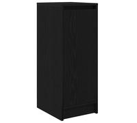vidaXL Shoe Cabinet Black Oak 29.5x34x76 cm Engineered Wood