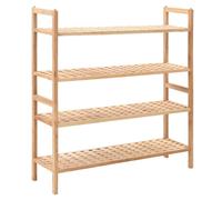 Vidaxl Shoe Rack Solid Walnut Wood 69X26X81 Cm