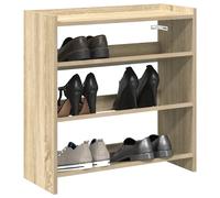 Shoe Rack Sonoma Oak 60x25x62 cm Engineered Wood Slim Entryway Organizer Storage