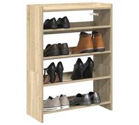 Shoe Rack Sonoma Oak 60x25x81 cm Engineered Wood Slim Hallway Shoe Organiser UK