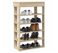 Shoe Rack Sonoma Oak 60x30x98 cm Engineered Wood Slim Entryway Organizer withKey