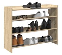 Shoe Rack Sonoma Oak 80x25x62cm Engineered Wood Slim Hallway Shelf With Top Unit