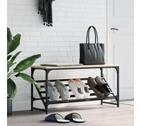 Shoe Rack Sonoma Oak 90x30x45 cm Engineered Wood Berkfield Home Brown One Size