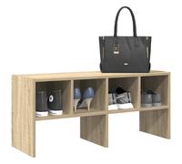 Shoe Rack Sonoma Oak Engineered Wood 89.5x30x40cm Stackable Entryway Storage Pro