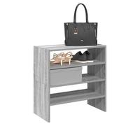 Shoe Rack Stackable 2pcs Engineered Wood Grey Sonoma 60x30x30.5 cm forEntryHall