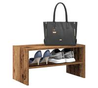 Shoe Rack Stackable Engineered Wood Old Wood 60x30x30.5 cm Storage Organizer Box