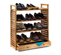 Shoe rack walnut Rustic Walnut Shoe Rack Wooden Shoe Storage Rustic Shoe Cabinet