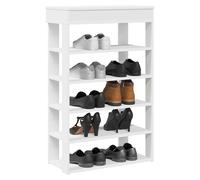 Shoe Rack White 60x30x98 cm Engineered Wood Slim Entryway Storage Organizer