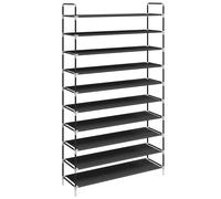 Shoe Rack with 4 Shelves Metal and Non-woven Fabric Shoe Storage Shelf vidaXL