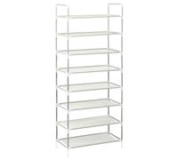 Shoe Rack with 4 Shelves Metal and Non-woven Fabric Shoe Storage Shelf vidaXL