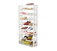 Shoe Rack with 9 Shelves, Non-Woven Fabric Holds Up to 24 Pairs of Shoes, Space-Saving Storage Solution for Home, Entryway, or Closet.