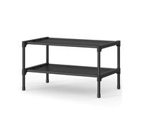 Shoe rack with fabric shelves and metal frame, 2-Tier(29.7D x 42W x 31H cm)