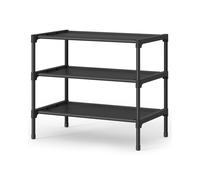 Shoe rack with fabric shelves and metal frame, 3-Tier(29.7D x 42W x 48.5H cm)