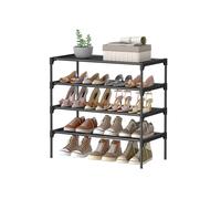 Shoe rack with fabric shelves and metal frame, 4-Tier(29.7D x 62.3W x 70.5H cm)