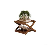 Shoe Rack with Modular Interlocking System for Custom Height Options Between 2 and 9 Tiers Without Tools (2 Layers brown)