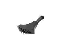 Shoe Shape Rubber Walking Pole Mud Basket Black Anti-Clog | Serrated shoe-shaped base clogging and offers superior stability on soft or muddy trail surfaces compared to flat