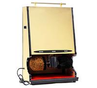 Shoe-shining machine, Kit Multi Brush Polisher Suitable for Hotel Entrance Hall Sales Center,Electric Shoe Shine Machine(Gold)