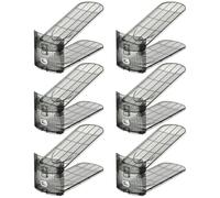 Shoe Slots, Shoe Stack 6 Piece, Double-Layer Non-Slip Height Adjustment Stackable Container Holder for Door Entryway Bed Dorm Closet Garage