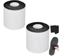 Shoe Sole Noise Absorbing Tape Anti Slip Grips, Non Skid Self Adhesive Rubber Pads, Slip-Proof Stick Shoe Grip Pads Rubber Soles Protector for Women, Men, High Heel, Leather, Sandal, Canvas, 2 Rolls