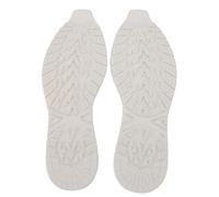 Shoe Sole Replacement Rubber Full Bottom Non Slip V Shape Repair Material Wear Resistant Silent Durable for Sports Shoes Mens Womens Size 12.68x4.53in 1 Pair (L White)