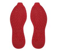 Shoe Sole Replacement Rubber Full Bottom Non Slip V Shape Repair Material Wear Resistant Silent Durable for Sports Shoes Repair 32.2x11.5cm 1 Pair (Large Red)