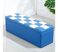 Shoe Stool,Sofa Stool,Bed Bench,Modern Storage for Bedroom Living Room Entryway,Leather Upholstered Storage Ottoman Bench,for Living Room Bedroom 23.6/31.4/39.3x15.7x15.7 Inch