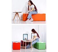 Shoe Stool,Sofa Stool,Bed Bench,Modern Storage for Bedroom Living Room Entryway,Leather Upholstered Storage Ottoman Bench,for Living Room Bedroom 23.6/31.4/39.3x15.7x15.7 Inch