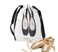 Shoe Storage Bag - Drawstring Storage Bag for Dance Shoes Dustproof - Lightweight Dustproof Pouches for Ballet Accessories Travel Gym Backstage, Black, Se référer au descriptif, Refer to description