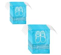 Shoe Storage Bags 10 Pcs Dustproof Waterproof Clear Window Drawstring Bag for Home Men and Women Outdoor Traveling Drawstring Shoe Bags for Women