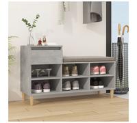 Shoe Storage Bench Concrete Grey 102x36x60cm Engineered Wood 1 Drawer RusticSeat [EEK: Yes]