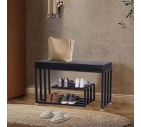 Shoe Storage Bench,Entryway Bench, Indoor Shoe Bench with Storage and Seating, Metal for Bedroom Living Room, Farmhouse Shoe Rack for Hallway Foyer Entrance