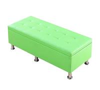 Shoe Storage Bench,es Household Storage Stool|Sofa Stool Living Room Change Shoe Bench|Long Bench Bedroom Bed End Stool|Storage Box PU Leather Rest Stool L40×H40×W40cm(Green,40x40x