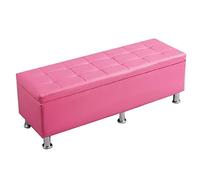 Shoe Storage Bench,es Household Storage Stool|Sofa Stool Living Room Change Shoe Bench|Long Bench Bedroom Bed End Stool|Storage Box PU Leather Rest Stool L40×H40×W40cm(Pink,40x40x4