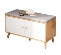 Shoe storage bench organizer, 2-in-1 shoe rack and shoe bench, padded shoe bench with storage compartment for entryway, bedroom, wardrobe, living room, hallway (C 80x30x50cm)