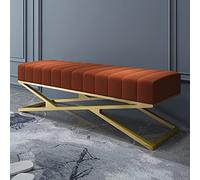shoe storage bench ottoman Storage Benches Modern Velvet Upholstered Entryway Bench,Luxury Plush Bedroom Bench Seat With X-shaped Metal Base,Decorative Tufted Accent Shoe Bench For Living Ro