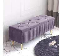 shoe storage bench ottoman Storage Benches Velvet storage Ottoman bench, Upholstered Plush storage Bench Chest,Modern Entryway Shoe Bench,Padded Foot Rest Stool For Bedroom Livingroom-Purple