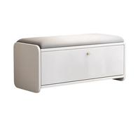 Shoe Storage Bench with 2 Flip Drawers, 2 Tier Shoe Rack for Entryway, Hallway, End of Bed, Easy to Assemble, Space Saving Organizer