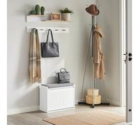 Shoe Storage Bench With Cushion - Shoe Rack & Cabinet With Flip Drawers,sobuy Fsr98-W,white
