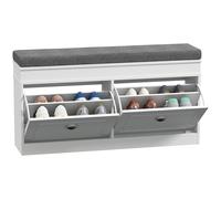 Shoe Storage Bench with Seat Cushion Cabinet Organizer with 2 Drawers