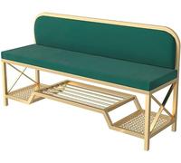 Shoe Storage Bench with Seat, Modern Industrial Design, Metal Frame, Soft Cushion, Entryway Organizer, Essential Shoes Cabinet, Space-Saving Shoe Rack