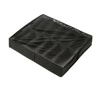 Shoe Storage Box Cloth Toy Organizer Adjustable Space Saving with Large Capacity Foldable Design Zipper Closure Multi-functional Container for Closet Black