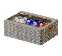 Shoe Storage Box with Transparent Window, Foldable Organizer Bin with Handles for Dust-Free Under-Bed or Closet Storage, Stackable and Portable Shoe Box for Home (A 40x30x15cm)