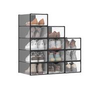 Shoe storage boxes, Transparent + Ink Black