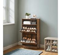VASAGLE Shoe Cabinet with 2 Flaps, Shoe Rack with an Open Shelf, Easy to Clean