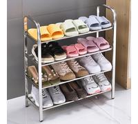 Shoe Storage Cabinet Cabinets Hallway Cupboard Rack Shoes Cover Drawer Layer Folding Entry Bench，Industrial Metal Shoe Rack - 4 Tier Stainless Steel Organizer for Entryway, Closet, and Hallw